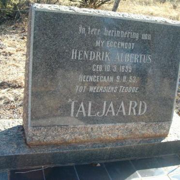 TALJAARD Hendrik Albertus 1895-1953