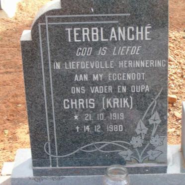 TERBLANCHÉ Chris 1919-1980