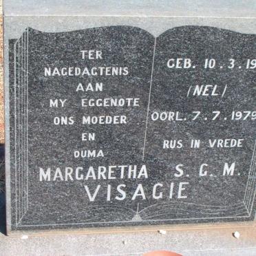 VISAGIE Margaretha S.G.M. nee NEL 1910-1979