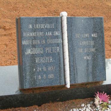VERSTER Jacobus Pieter 1897-1981