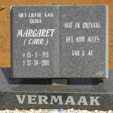 VERMAAK Margaret nee CARR 1913-2001