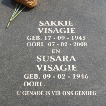 VISAGIE Sakkie 1945-2008 &amp; Susara 1946-