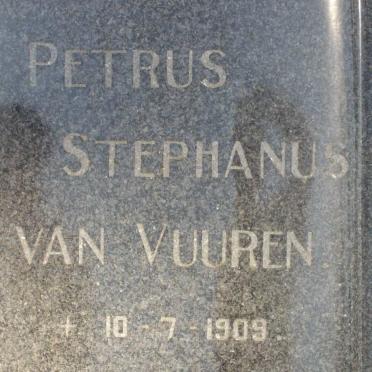 VUUREN Petrus Stephanus, van 1909-1978