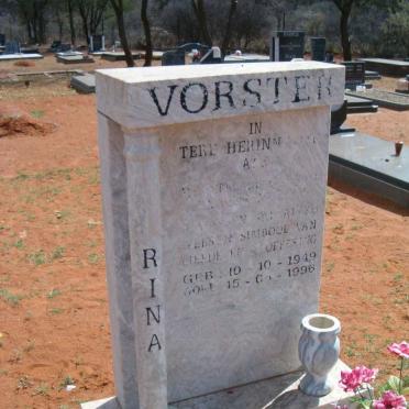 VORSTER Rina 1949-1996 