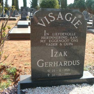 VISAGIE Izak Gerhardus 1921-1994 &amp; Johanna Adriana 1927-1998
