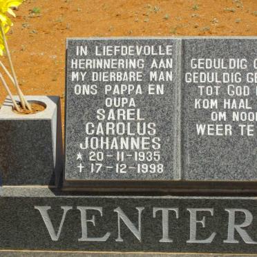 VENTER Sarel Carolus Johannes 1935-1998