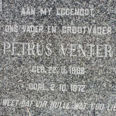 VENTER Petrus 1906-1972 &amp; Johanna DU PLESSIS 1914-1964