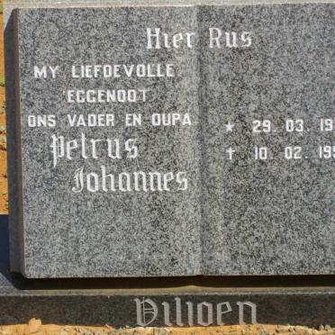 VILJOEN Petrus Johannes 1937-1992