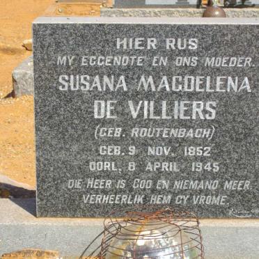 VILLIERS Susanna Magdelena, de neé ROUTENBACH 1852-1945