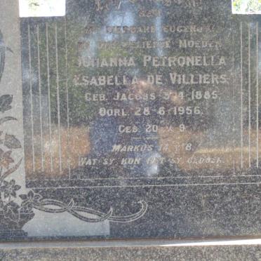 VILLIERS Johanna Petronella Isabella, de nee JACOBS 1885-1956