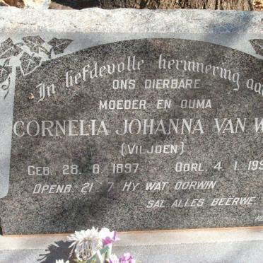 WYK Cornelia Johanna, van nee VILJOEN 1897-1991
