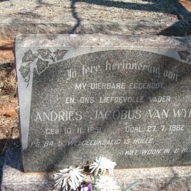 WYK Andries Jacobus, van 1891-1962