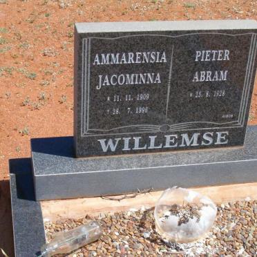 WILLEMSE Pieter Abram 1928-  &amp; Ammarensia Jacomina 1909-1996