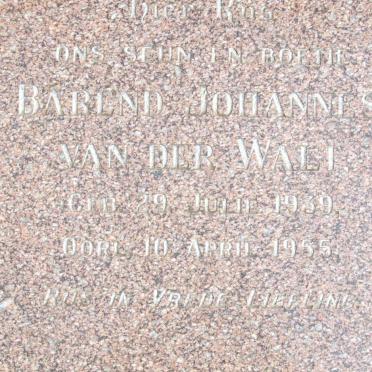 WALT Barend Johannes, van der 1939-1955