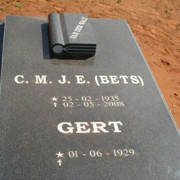 WALT Gert, van der 1929- &amp; C.M.J.E. 1935-2008