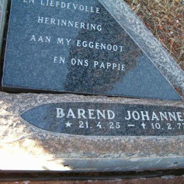 WALT Barend Johannes, van der 1925-1977