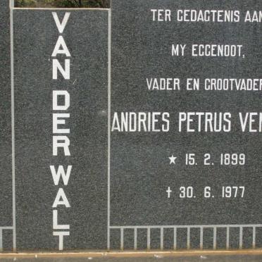 WALT Andries Petrus Venter, van der 1899-1977 &amp; Lesea Francina 1899-1980