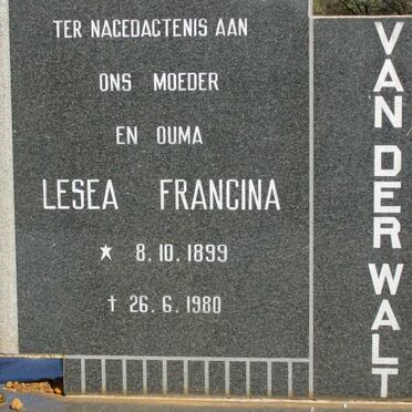 WALT Lesea Francina, van der 1899-1980