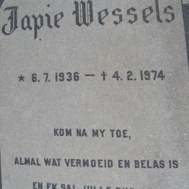 WESSELS Japie 1936-1974