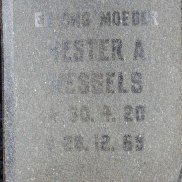 WESSELS Hester A. 1920-1969