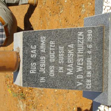 WESTHUIZEN Mariska, v.d. 1990-1990