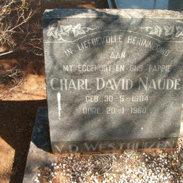 WESTHUIZEN Charl David Naude, van der 1904-1960