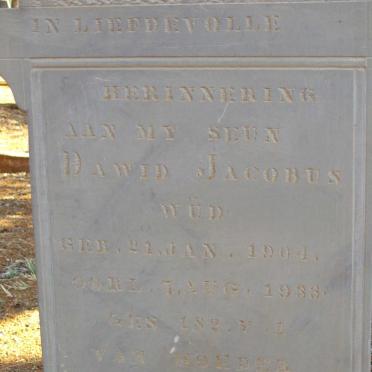 WÜD Dawid Jacobus 1904-1933