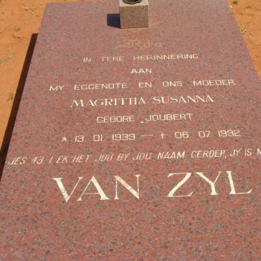 ZYL Margritha Susanna, van nee JOUBERT 1939-1992