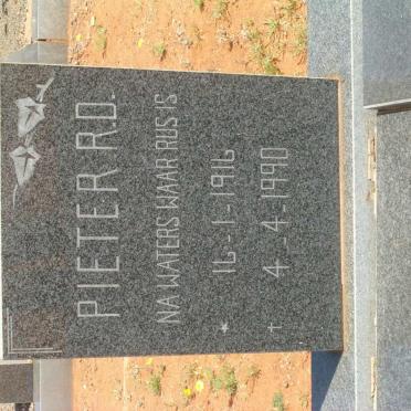 ? Pieter R.D. 1916-1990