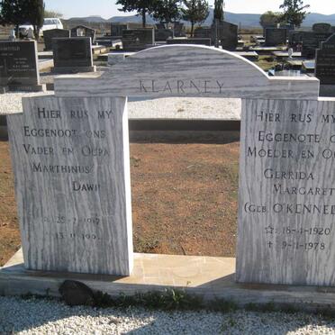 KEARNEY Marthinus Dawie 1917-199? &amp; Gerrida Margaretha O'KENNEDY 1920-1978