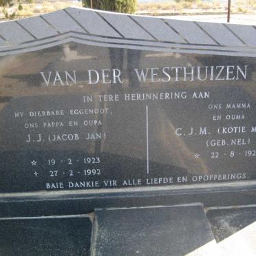 WESTHUIZEN J.J., van der 1923-1992 &amp; C.J.M. NEL 1927-