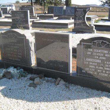 ZYL Izak W., van 1903-1943 &amp; Lamberdina BRAND 1909-1999 :: VAN ZYL Albertus P. 1939-2008