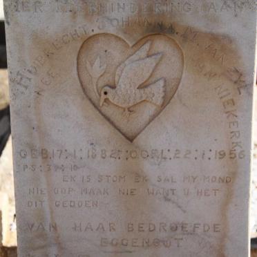 ZYL Huibrecht Johanna M., van nee VAN NIEKERK 1882-1956