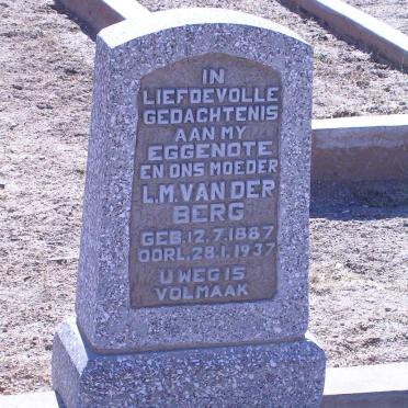 BERG L.M., van der 1887-1937
