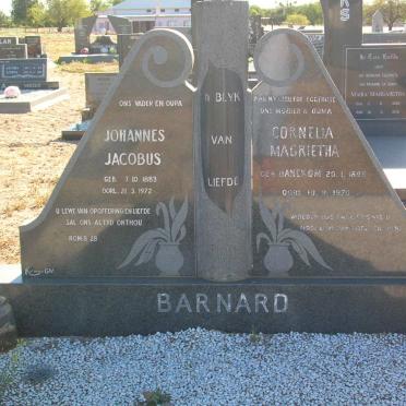 BARNARD Johannes Jacobus 1883-1972 &amp; Cornelia Magrietha HANEKOM 1895-1970