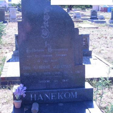 HANEKOM Dirk Gysbert Johannes 1926-1967