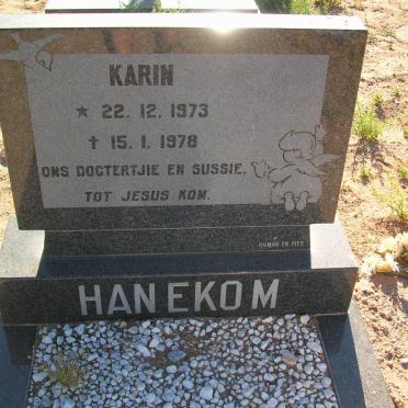 HANEKOM Karin 1973-1978