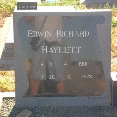 HAYLETT Edwin Richard 1901-1978
