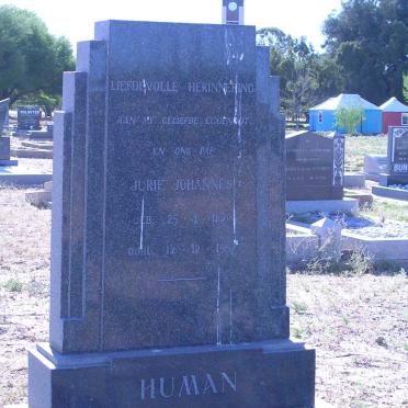 HUMAN Jurie Johannes 1890-1957