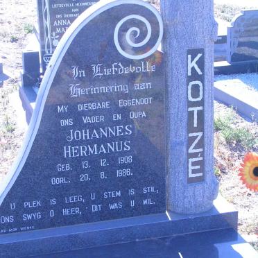 KOTZÉ Johannes Hermanus 1908-1986