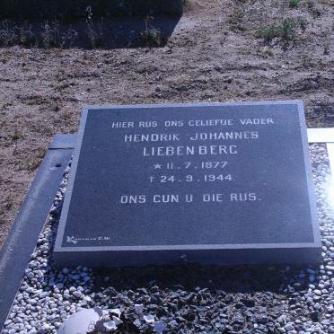 LIEBENBERG Hendrik Johannes 1877-1944