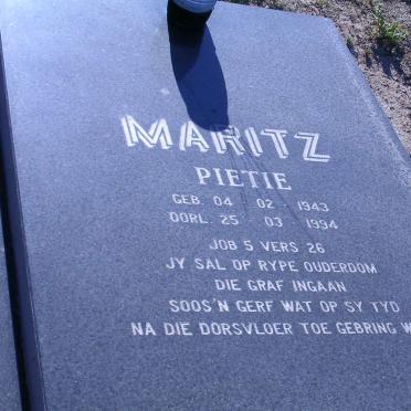 MARITZ Pietie 1943-1994