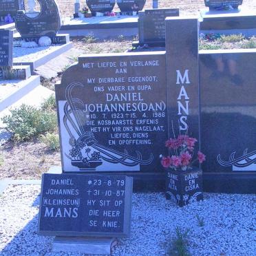 MANS Daniel Johannes 1923-1986, Daniel Johannes MANS 1979-1987