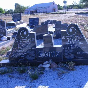 MARITZ  Philippus Rudolph  1927-1986 &amp; Susara Margrietha Sophia 1927-2000