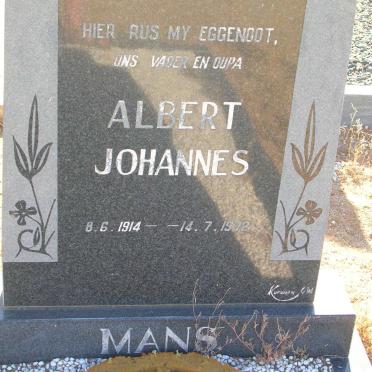 MANS Albert Johannes 1914-1978