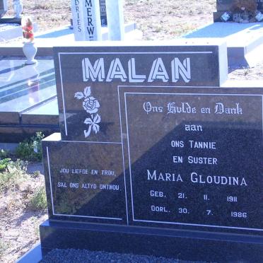 MALAN Maria Gloudina 1911-1986