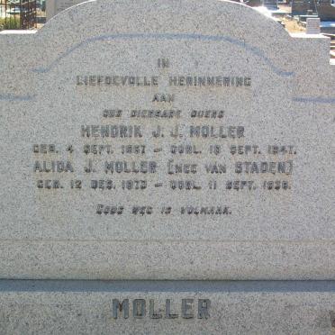 MOLLER Hendrik J.J. 1867-1947 &amp; Alida J. VAN STADEN 1872-1938