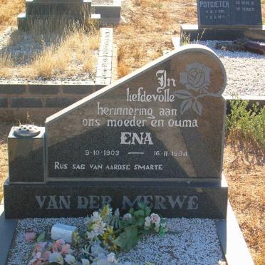 MERWE Ena, van der 1903-1984