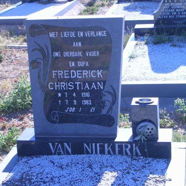 NIEKERK Frederick Christiaan, van 1916-1983