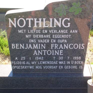 NÖTHLING Benjamin Francois Antoine 1942-1998